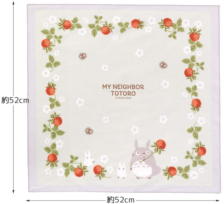 Skater Lunch Cloth Large 52 X 52 Cm My Neighbor Totoro Wooden Strawberry Made In Japan Kb56