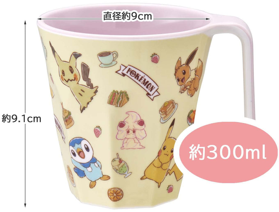 Skater 300Ml Pokemon Cafe Art Melamine Tumbler Cup W/ Handle - Japan Mth3-A