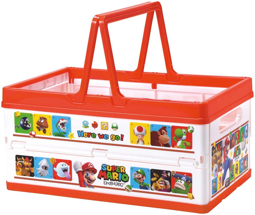 Skater Japan Mallette De Rangement Pliante Panier Super Mario 38X25X19.5Cm 23 Bwot13-A