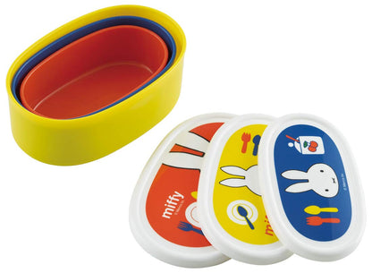 SKATER Dick Bruna Miffy Lunch Container Set 3 Pcs- Japan Figure Store - #1 Bring To You The Best Japanese Goods