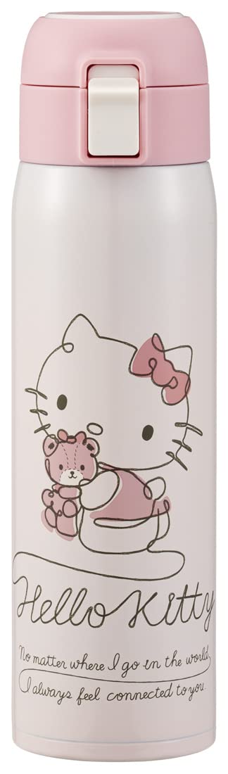 Sanrio Hello Kitty Thermos One Push Stainless Mug Bottle White 500ml.