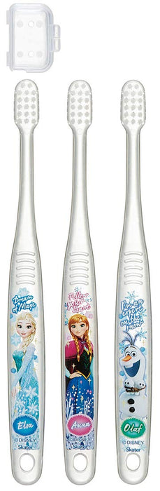 SKATER Clear Soft Toothbrush Set 3 Pcs For Kindergarten Kids Frozen