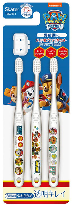 SKATER Ensemble de brosses à dents pour enfants 3 pièces Paw Patrol