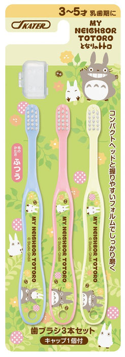 SKATER Ensemble de 3 brosses à dents pour les enfants de la maternelle Mon voisin Totoro
