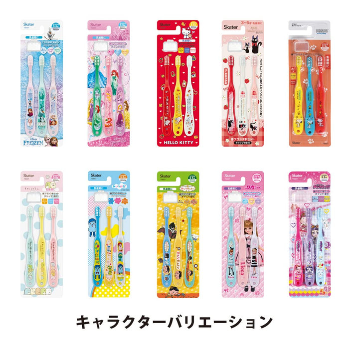 SKATER Toothbrush Set 3 Pcs For Kindergarten Children My Neighbor Totoro