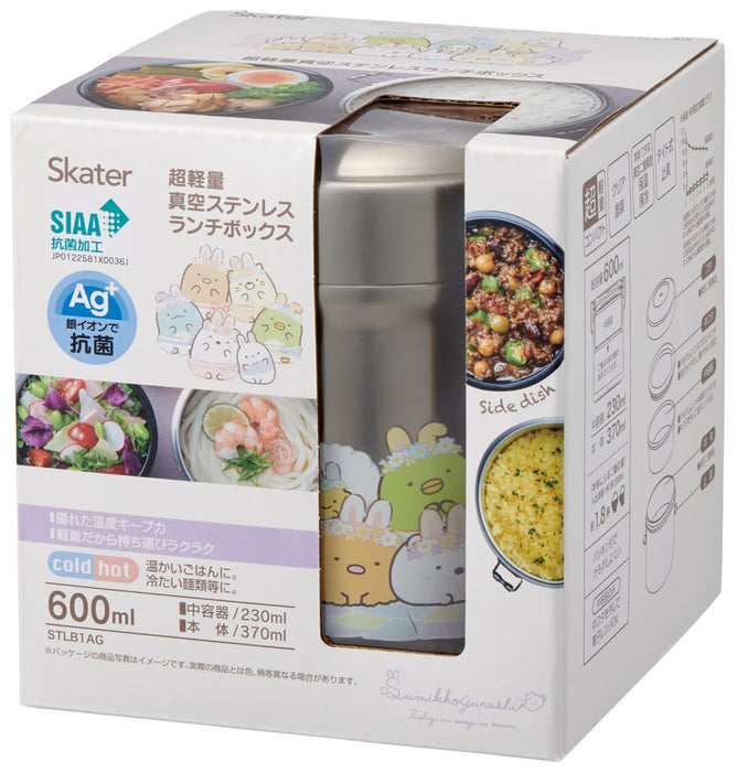 Skater Vacuum Stainless Steel Lunch Box Sumikko Gurashi Mysterious Rabbit Rice 600Ml Japan Antibacterial Bowl Stlb1Ag_590412