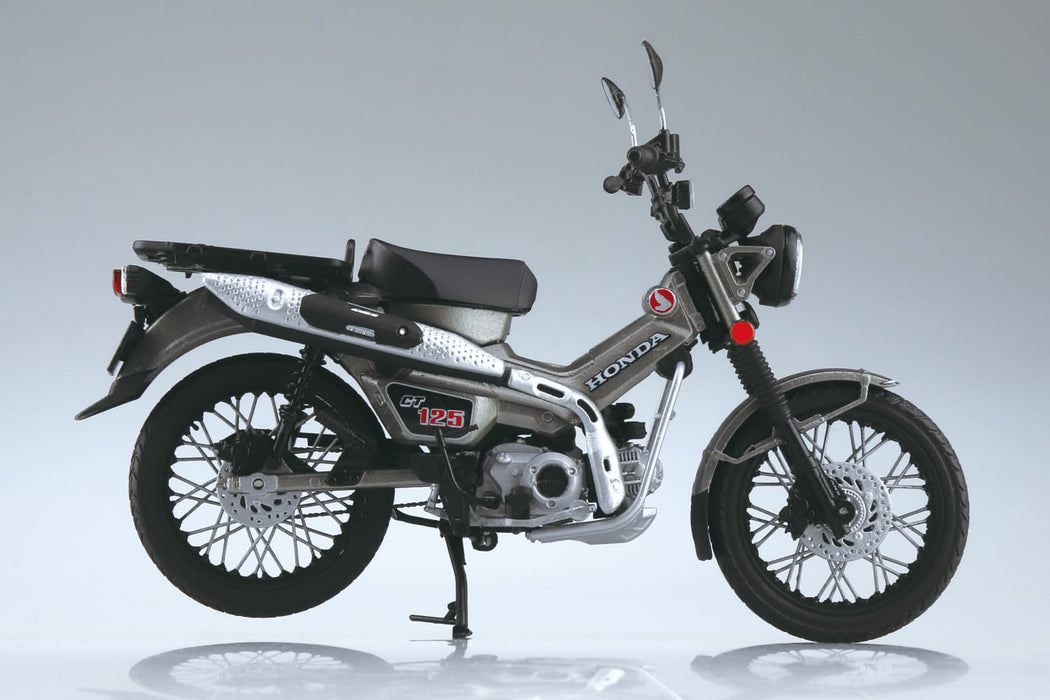 Honda CT125 1/12 Bike Aoshima Matt gepanzertes Silber Metallic