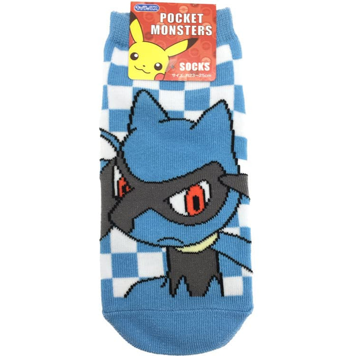 Pokemon Center Original Checkered Socks Riolu 23-25Cm