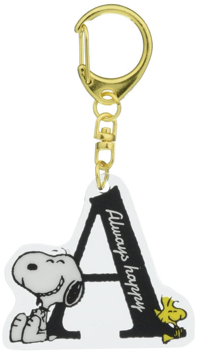 SKATER Snoopy Initial Keychain A