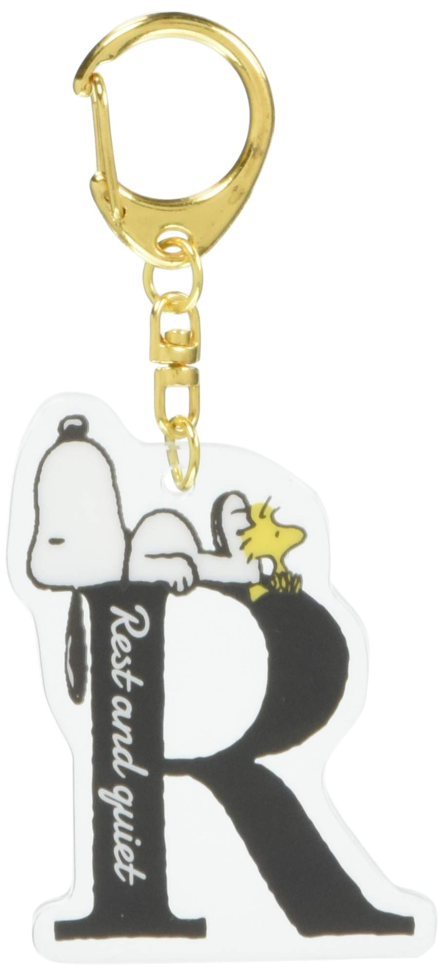 T'S FACTORY Peanuts Snoopy Initial Keychain R- Japan Figure Store - #1 Bring To You The Best Japanese Goods