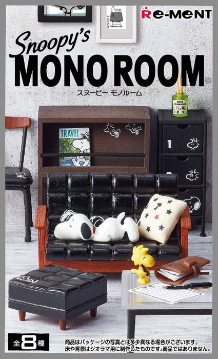 RE-MENT Snoopy'S Mono Room Boîte de 8 Pièces