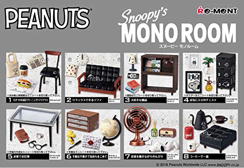 RE-MENT Snoopy'S Mono Room 8 Pcs Box