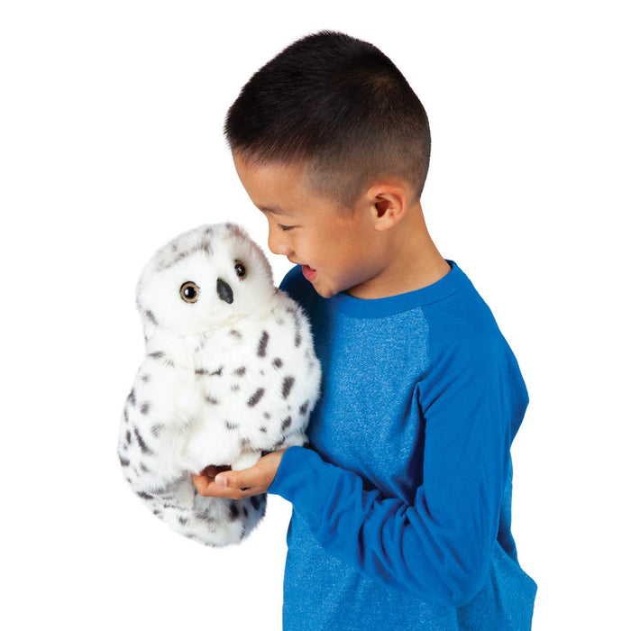 Folkmanis Snowy Owl Hand Puppet Japanese Puppet Toys Cute Hand Puppets For Kids