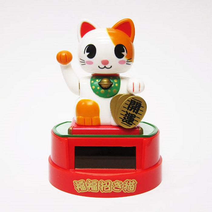 Santa Solar Fukufuku Lucky Cat From Japan (117 Characters)