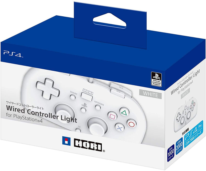 HORI Ps4 Playstation 4 Wired Controller Light White