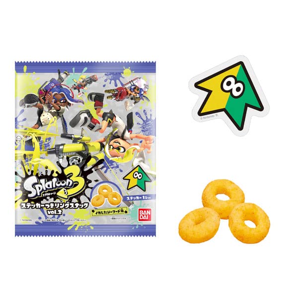 Bandai Splatoon 3 Ring Snack Sticker Vol2 Japan 20Pc Shokugan