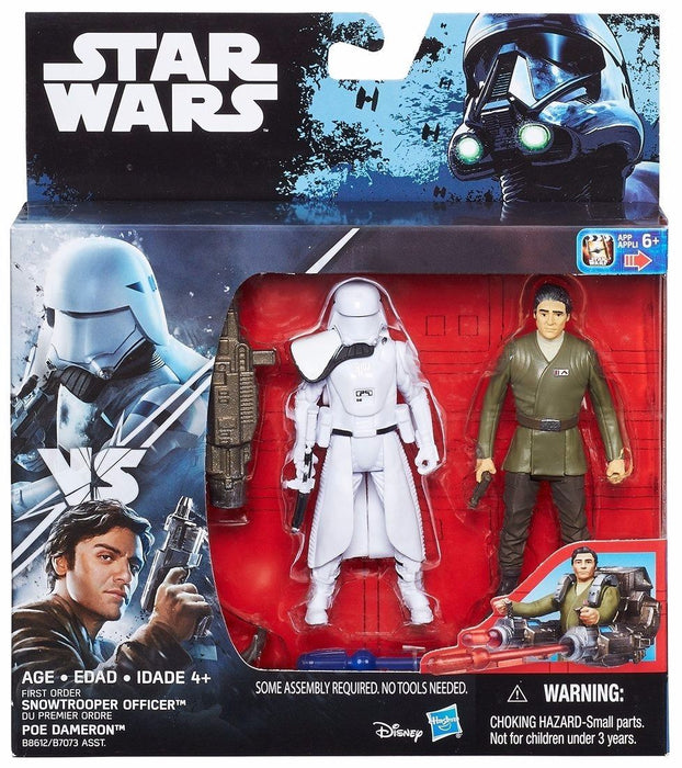 Star Wars Basic Figure 2 Pack First Order Snowtrooper & Poe Dameron Takara Tomy