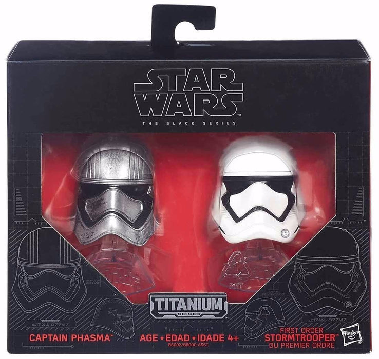 Star Wars Black Series Titanium Captain Phasma & Stormtrooper Helmet Takara Tomy