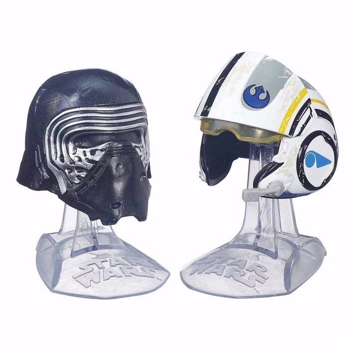 Star Wars Black Series Titanium Kylo Ren & Poe Dameron Helmet Figure Takara Tomy