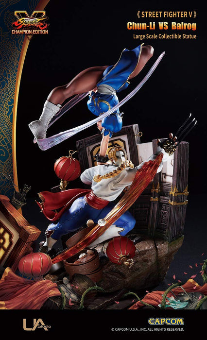 Street Fighter V Grande statue série Chun-Li Vs Balrog Hauteur env. Figurine complète peinte en polystone de 500 mm
