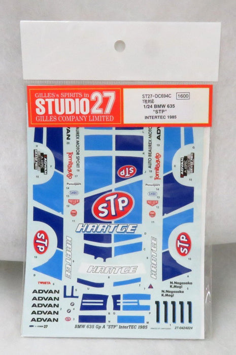 Studio 27 St27-Dc694C Pour Tamiya 1/24 Bmw 635 "Stp" Intertec 1985