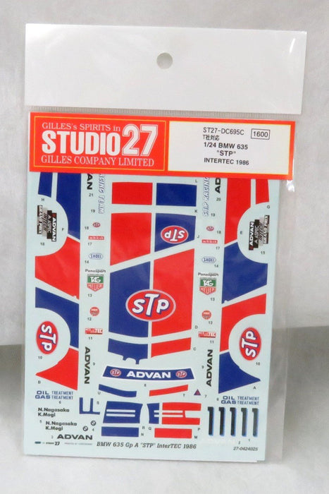 Studio 27 St27-Dc695C Pour Tamiya 1/24 Bmw 635 "Stp" Intertec 1986