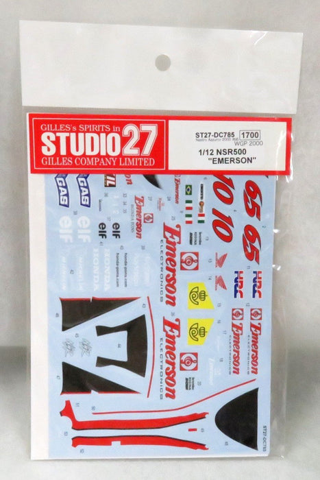 Studio27 St27-Dc785 NSRsr500 Emerson 10/65 Wgp 2000 pour Tamiya 1/12 décalcomanie pour voiture à échelle