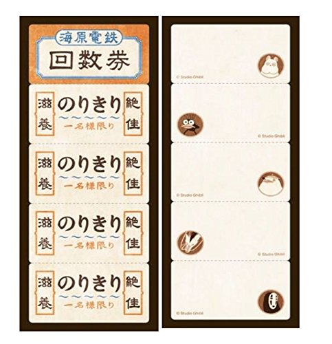 Studio Ghibli Chihiro Kaibara Electric Railway Ticket Memo