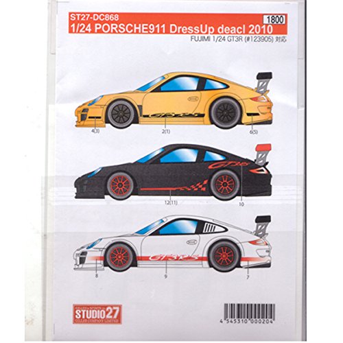 Studio27 St27 Dc868 Gt3r Porsche 911 Dress Up Decal 2010 For Fujimi 1/24 Racing Car Decal