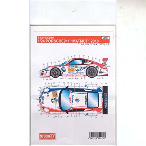 Studio27 St27 Dc869 Gt3r Porsche 911 Matmut #76 2010 Autocollant pour voiture Fujimi échelle 1/24