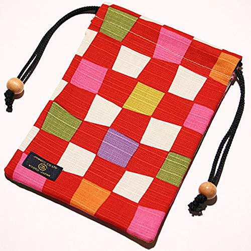 Jhands Japan Kinchaku (S) Checkered Red - Stylish Bag
