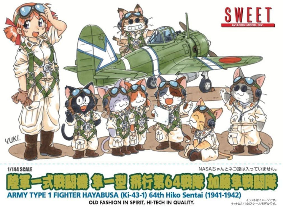 SWEET 1/144 Army Type 1 Fighter Hayabusa 64Th Flight Regiment, Kato Hayabusa Sento-Tai Plastic Model