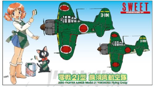 SWEET 33 Zero Fighter A6M2B Model 21 Yokosuka Flying Group 1/144 Scale