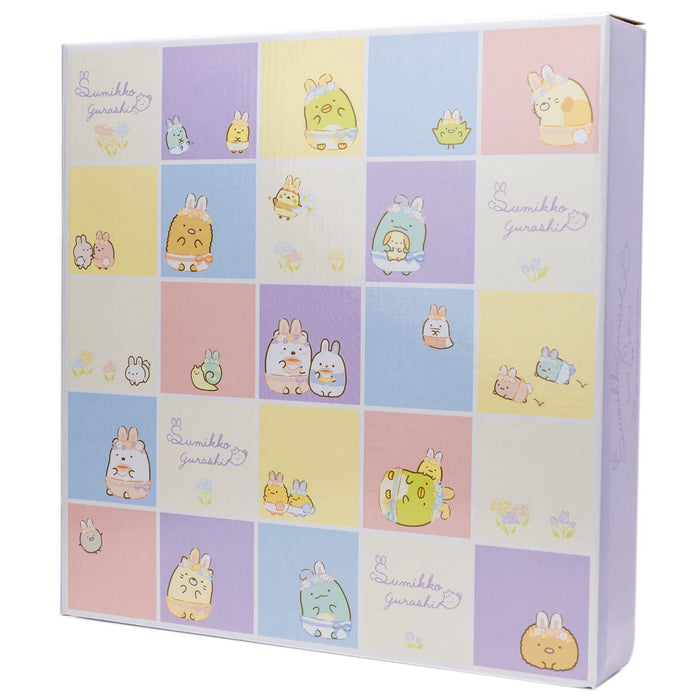 Sumikko Gurashi 2926211 Wall Clock, Purple, Mysterious Rabbit, Analog, Quiet, Continuous Second Hand