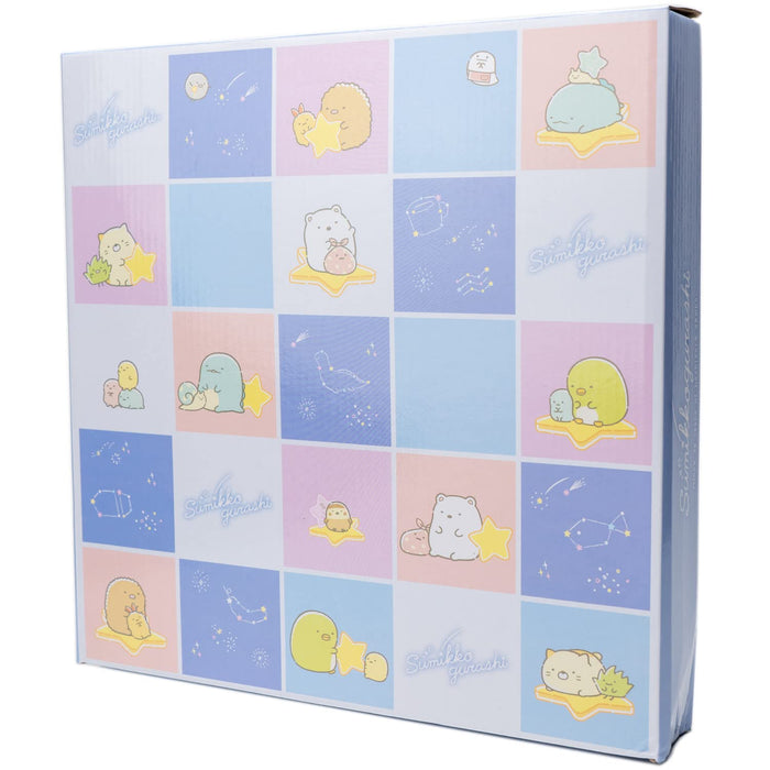 Sumikko Gurashi 2926212 Wall Clock, Blue, Starry Sky Walk, Analog, Quiet, Continuous Second Hand