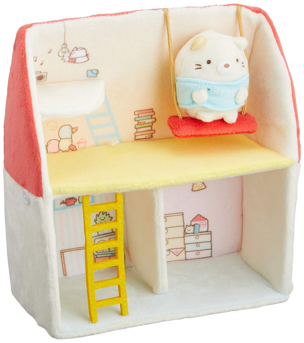 SAN-X Plush Doll Sumikko Gurashi 2 Story House With Cat Tjn