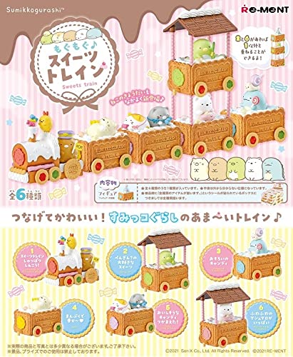 RE-MENT Sumikko Gurashi Sweets Train 6 Pcs Box