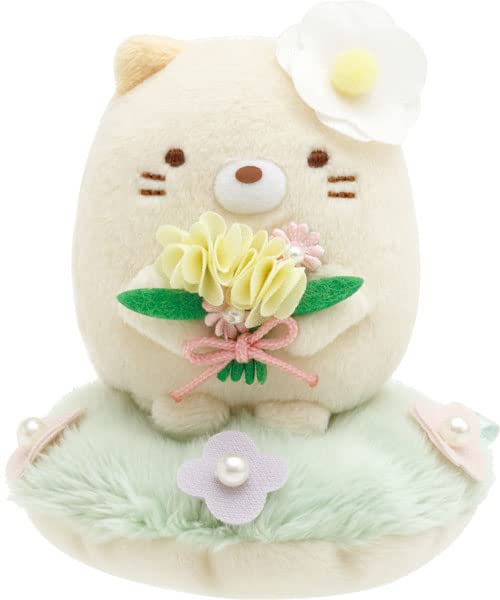 San-X Sumikkogurashi Zasso Fairy Flower Garden Cat Plush Mo06201 Japan