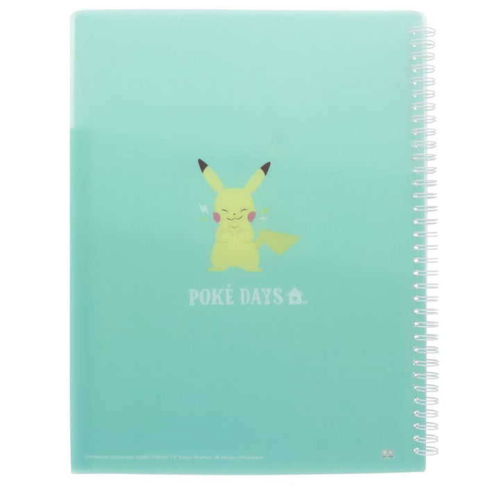 Pokemon Center Ring Binder Pocket File Pd4 - A4/ Green Pikachu