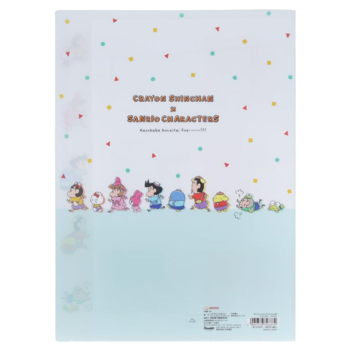Sun-Star Stationery Sanrio Clear File Crayon Shin-Chan X Sanrio Pastel Japan S2137070