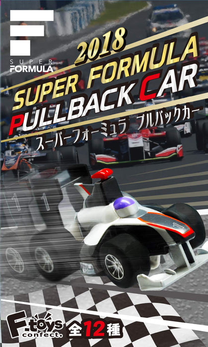 F-TOYS Super Formula Pull Back Car 2018 1 Box 6 Pcs. Set