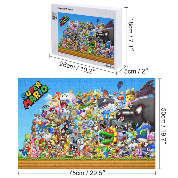 LLGX Super Mario 1000 Pieces Jigsaw Puzzles  Educational Toys For Kids Made In Japan