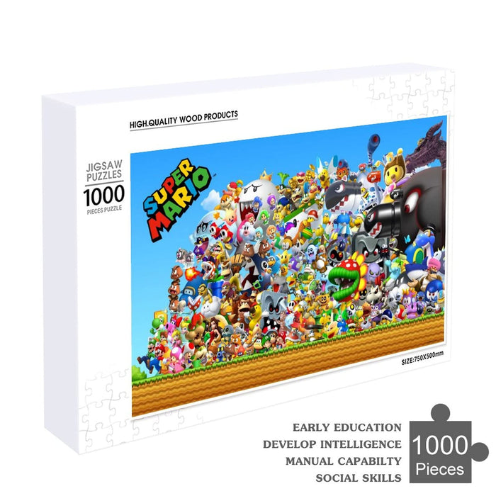 LLGX Super Mario 1000 Pièces Puzzles Jouets Éducatifs pour Enfants Fabriqués au Japon