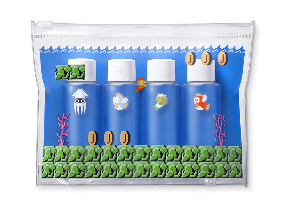 NINTENDO Super Mario Travel Clear Pouch &amp; Mini Bottle Set Unterwasserwaage