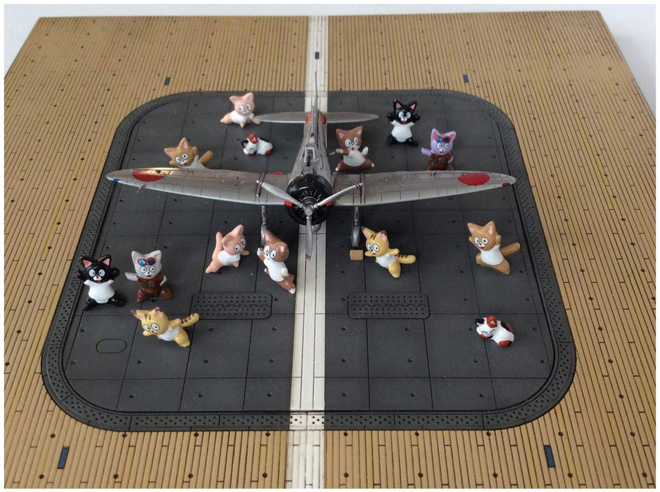 SWEET 1/144 Type 96 Carrier Fighter Group & Flight Deck Set W/14 Kitty Figures! Plastic Model