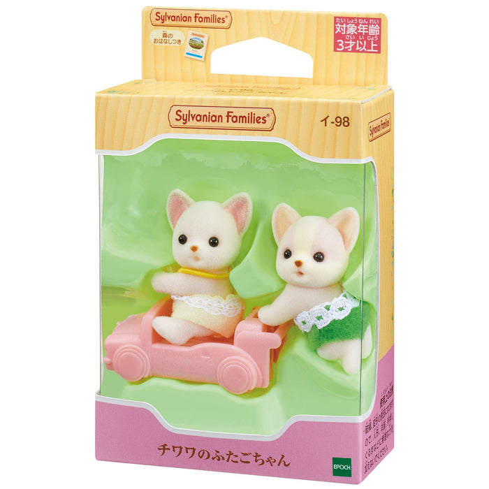 Epoch Sylvanian Families Chihuahua Twins Doll Set St Mark Certified Age 3+