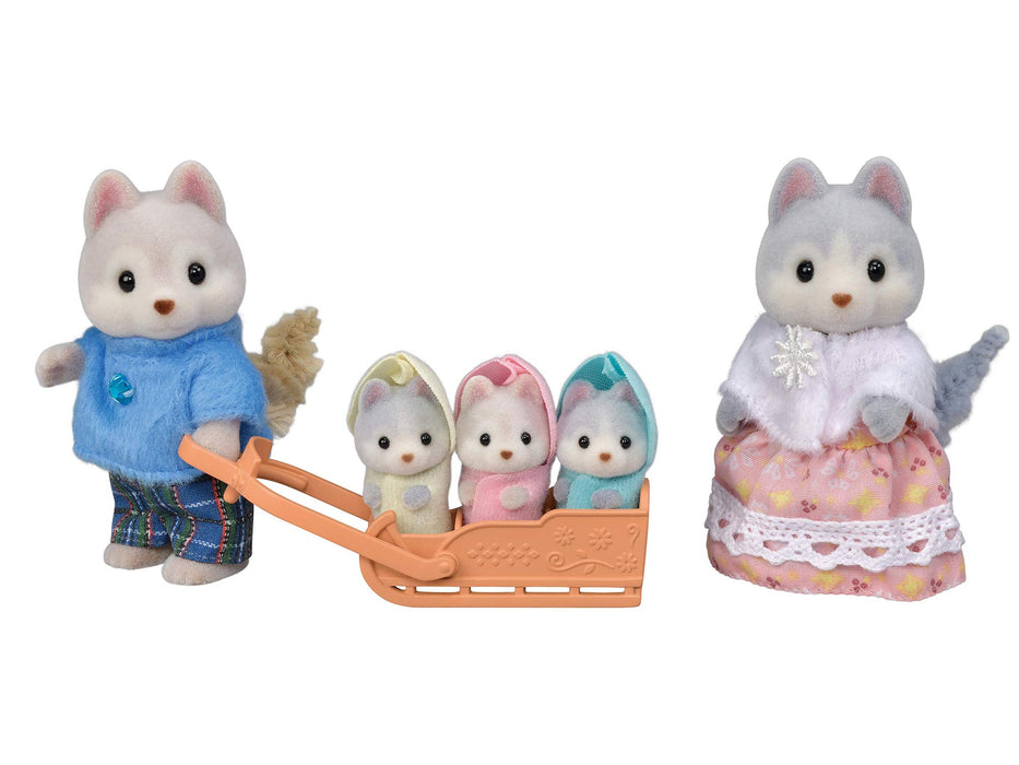 Epoch Sylvanian Families Husky Doll Family Toy Age 3+ Certified Dollhouse Set