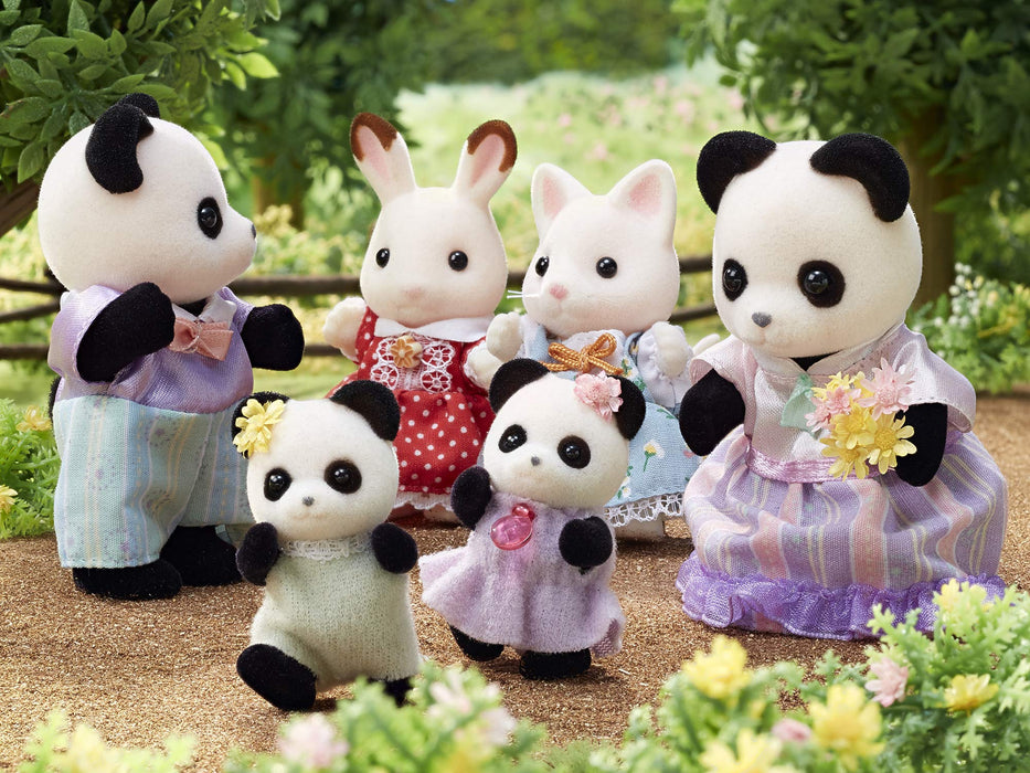 Epoch Sylvanian Families Panda Doll Set FS-39 St Mark Certified Toy for Ages 3+