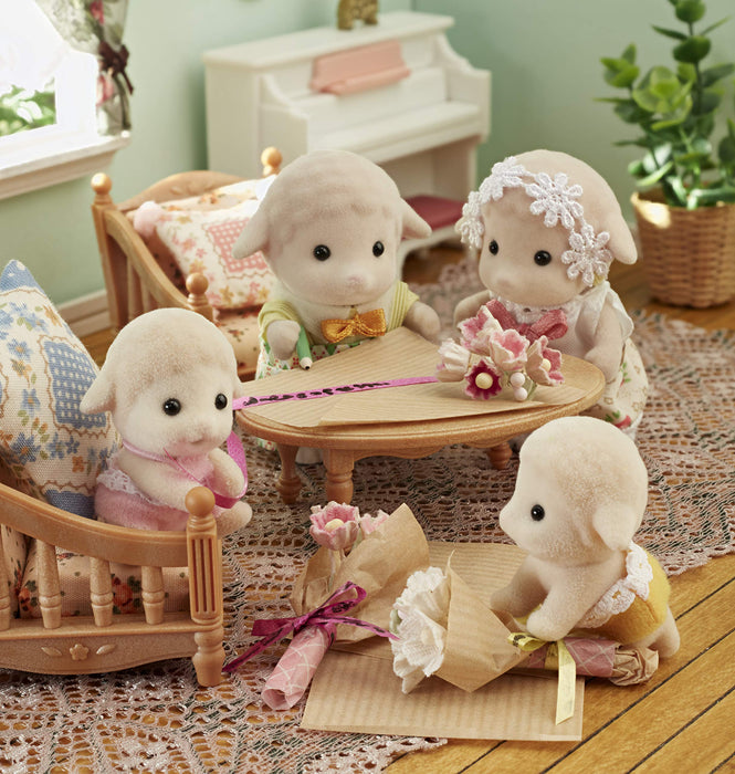 Poupée Epoch Sylvanian Families - Sheep Twins Hi-08, 3 ans et plus, jouet certifié St Mark