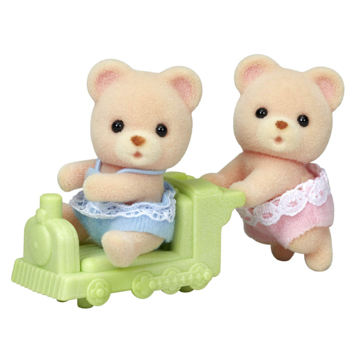Epoch Sylvanian Families Twin Bears Doll St Mark Certified Age 3+ Toy Dollhouse